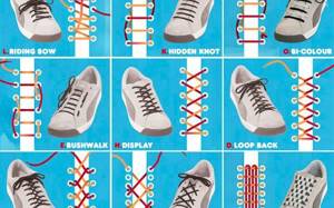 Красивая шнуровка кроссовок с 5 дырками пошагово для мужчин